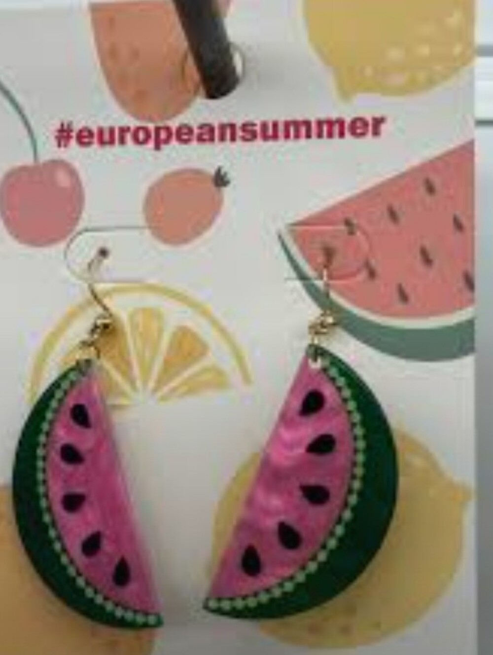Europeansummer-Watermelon 🍉 Slice Dangle Earrings